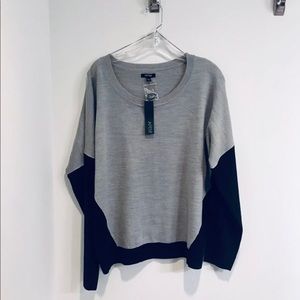 Apt 9 Black & Gray Color Block Sweater